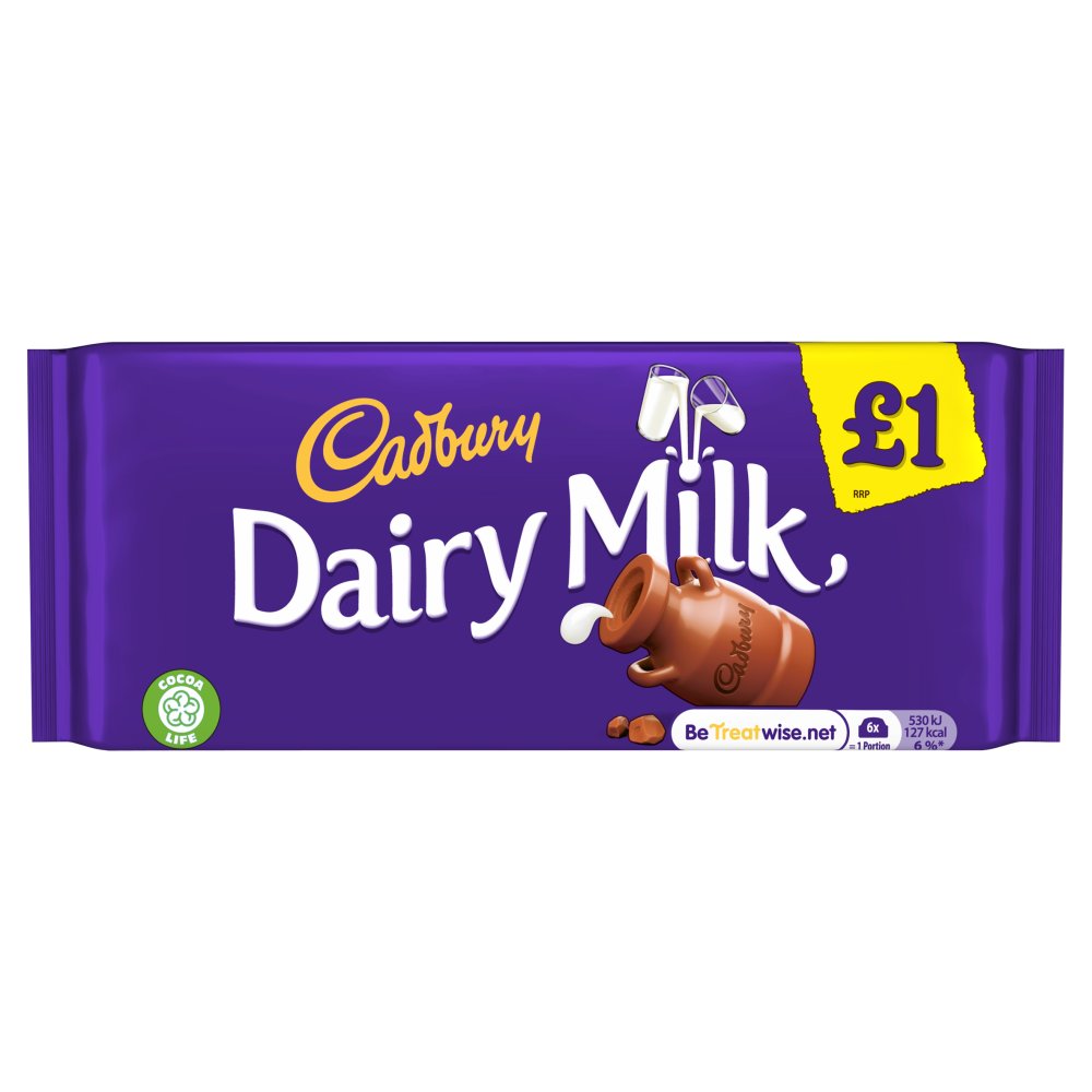 Cadbury Dairy Milk £1 Chocolate Bar 95g