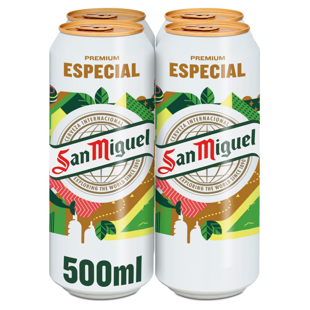 San Miguel Premium Lager Beer 4 x 500ml