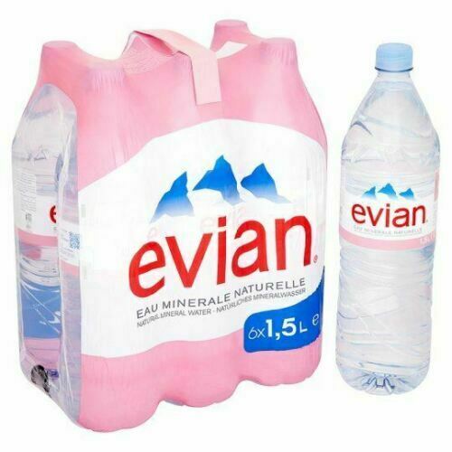 Evian Natural Mineral Water 6 x 1.5 Litre